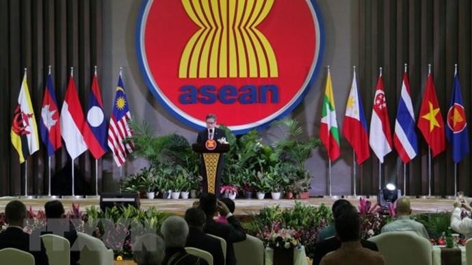 Tổng thư ký ASEAN Dato Lim Jock Hoi phát biểu khai mạc lễ kỷ niệm 55 năm Ngày thành lập ASEAN (8/8/1967-8/8/2022). (Ảnh: Hữu Chiến/TTXVN)