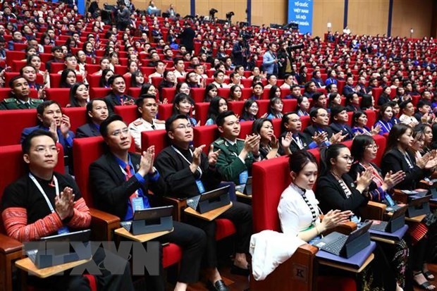 Các đại biểu dự Đại hội đại biểu toàn quốc Đoàn Thanh niên Cộng sản Hồ Chí Minh lần thứ XII. (Ảnh: Minh Đức/TTXVN)