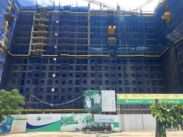 EcoHome Phúc Lợi đã xây đến tầng 16, ngày 25/9/2017 cất nóc toàn bộ dự án