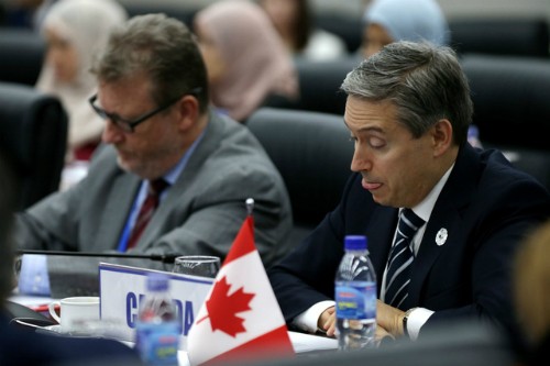 Bộ trưởng thương mại Canada, ông François-Philippe Champagnetại phiên họp về TPP ởAPEC 2017. Ảnh: Reuters