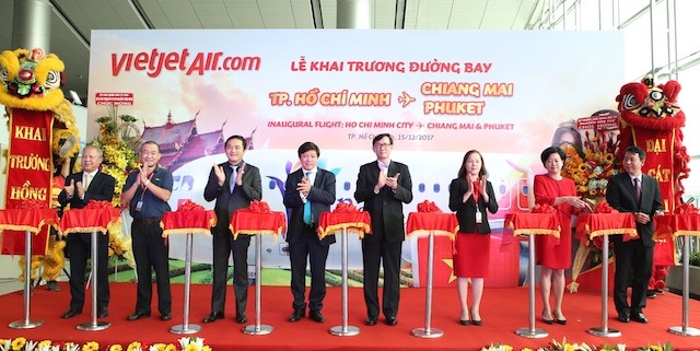 Vietjet khai trương 2 đường bay từ TP.HCM tới Phuket & Chiang Mai