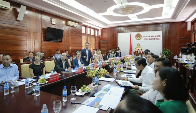 Toàn cảnh buổi làm việc giữa lãnh đạo Tập đoàn FLC và tỉnh Quảng Ngãi trong ngày 8/3