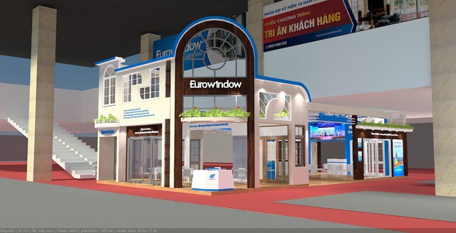 Tham quan khu trưng bày sản phẩm của Eurowindow tại nhà A1, Cung Triển lãm Quốc gia, số 1 Đỗ Đức Dục, Hà Nội