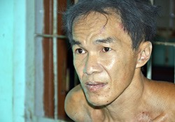 Nguyễn Thanh Tâm bị bắt giữ. Ảnh: Minh Hoà.