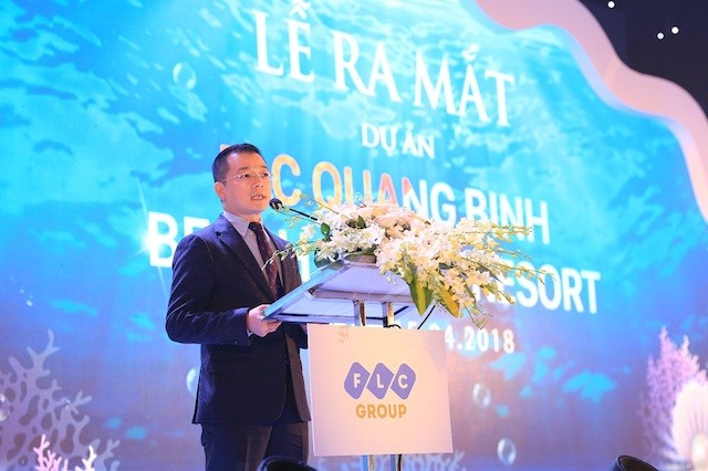 Ông Trần Quang Huy, Tổng giám đốc Tập đoàn FLC phát biểu tại sự kiện