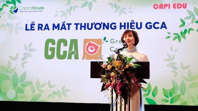 Bà Phan Thị Hải Yến, TGĐ Công ty Capi Edu phát biểu khai mạc buổi lễ 