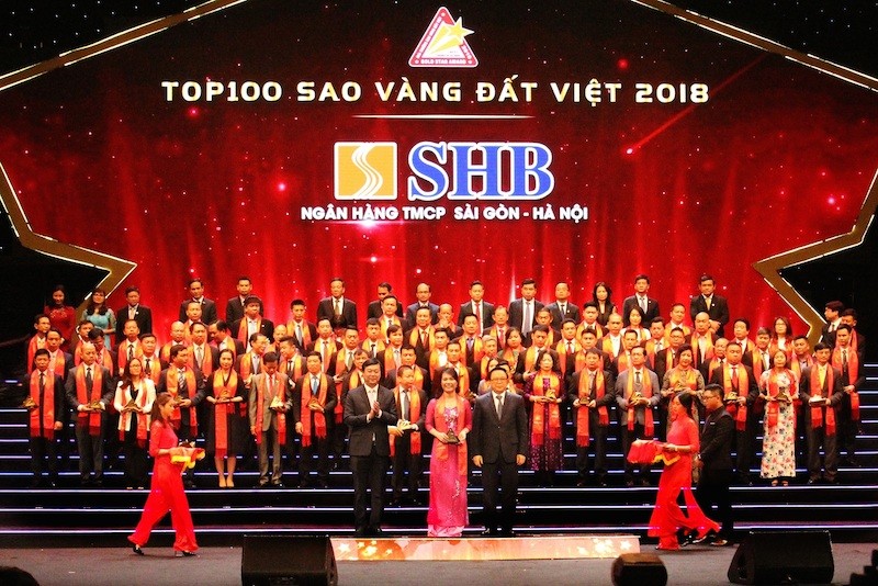 SHB được vinh danh Top 100 Giải thưởng Sao Vàng đất Việt, danh Top 10 Sản phẩm chất lượng cao năm 2018 ​