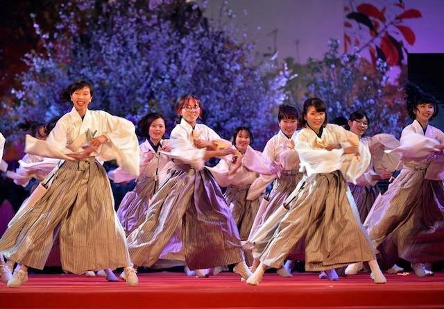 Tiết mục múa đặc sắc của đoàn Nhật Bản chào mừng Lễ hội hoa anh đào 2018