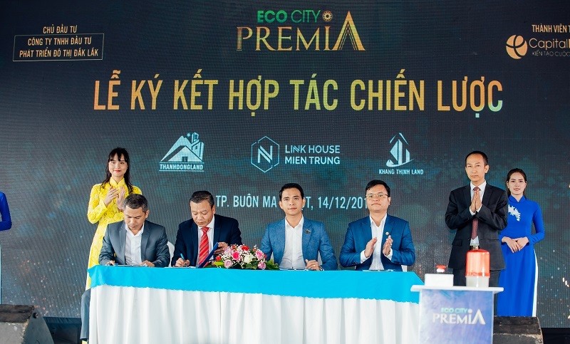 Capital House ký hợp đồng phân phối chính thức dự án EcoCity Premia với với 3 đại lý, gồm Khang Thịnh, Thành Đồng và Link House miền Trung