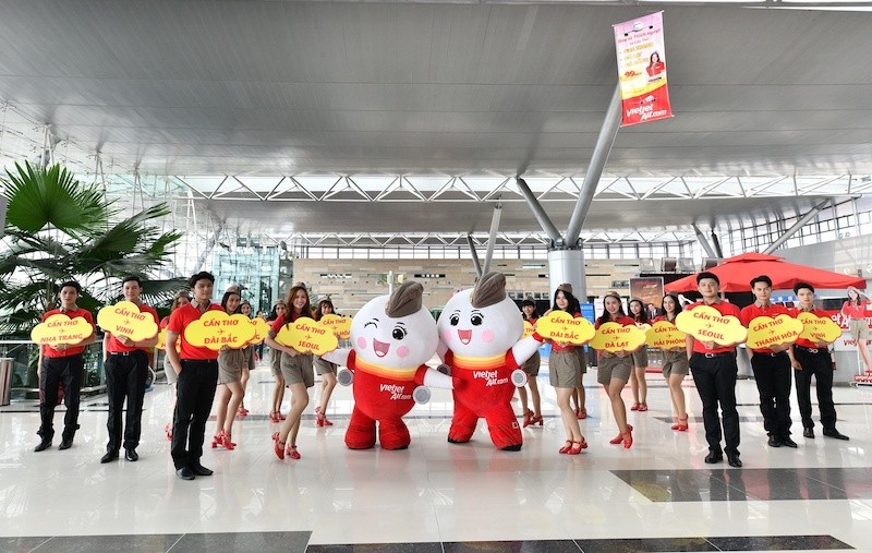 Vietjet khai trương hai đường bay kết nối Cần Thơ với Seoul, Đài Bắc