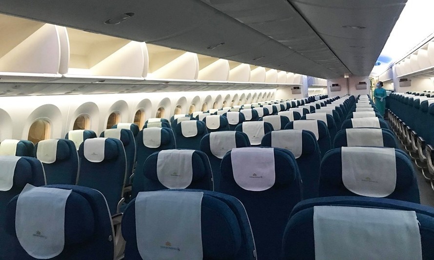 Các chuyến bay của Vietnam Airlines đầu tháng 3 từ Hà Nội đi TP HCM hầu như không có khách.