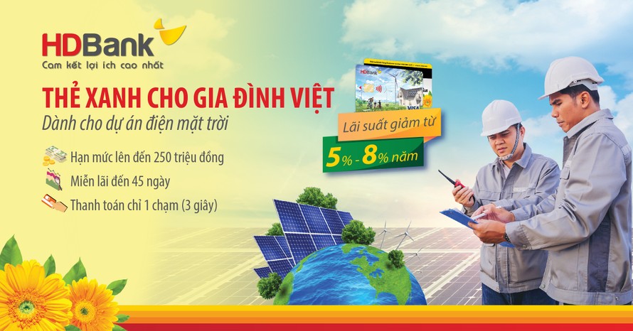 HDBank phát hành Thẻ Xanh cho gia đình Việt