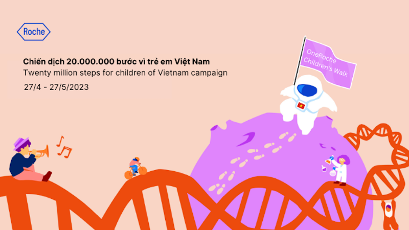 Roche Việt Nam kỷ niệm 20 năm chương trình ”Đi bộ vì trẻ em của Roche”
