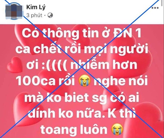 Thông tin thất thiệt từ facebook Kim Lý. Ảnh chụp màn hình