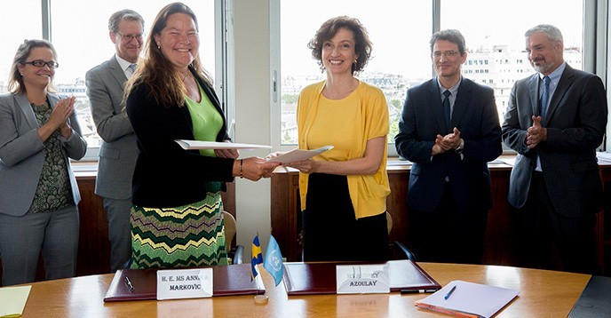 Thụy Điển cam kết bổ sung 48 triệu USD cho UNESCO
