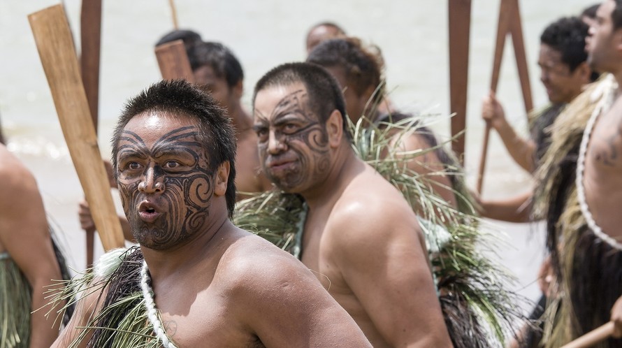 Người Maori và những hình xăm đặc trưng trên khuôn mặt.Getty