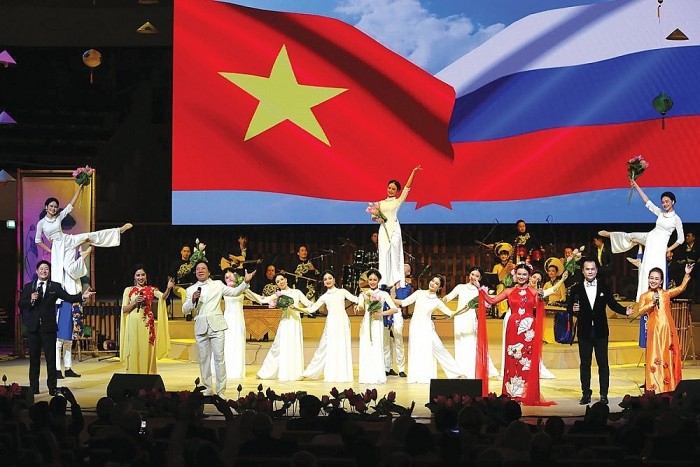 Một tiết mục biểu diễn trong khuôn khổ Ngày Văn hóa Việt Nam tại Nga. Ảnh:Baoquocte.vn.