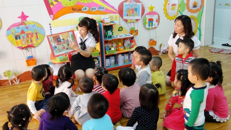Cơ sở vật chất ở các trường mầm non trung tâm Hà Nội là mơ ước của các cô giáo ngoại thành. (Ảnh minh họa)
