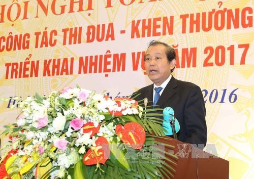 Phó Thủ tướng Thường trực Chính phủ Trương Hòa Bình phát biểu. Ảnh: Doãn Tấn/TTXVN 