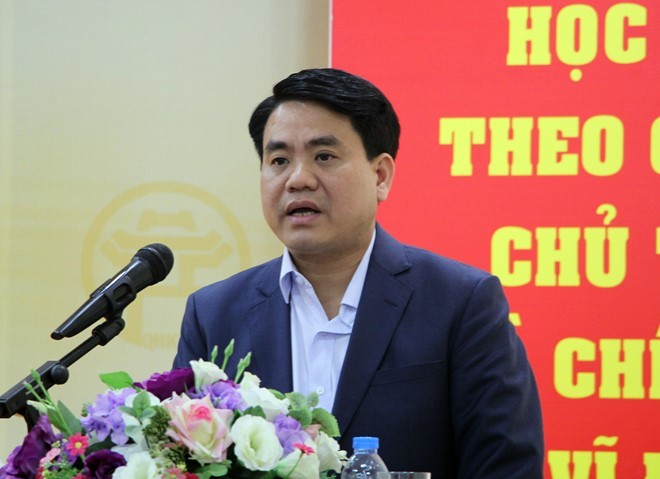 Chủ tịch Nguyễn Đức Chung phát biểu tại hội nghị (Ảnh: Quang Thắng)