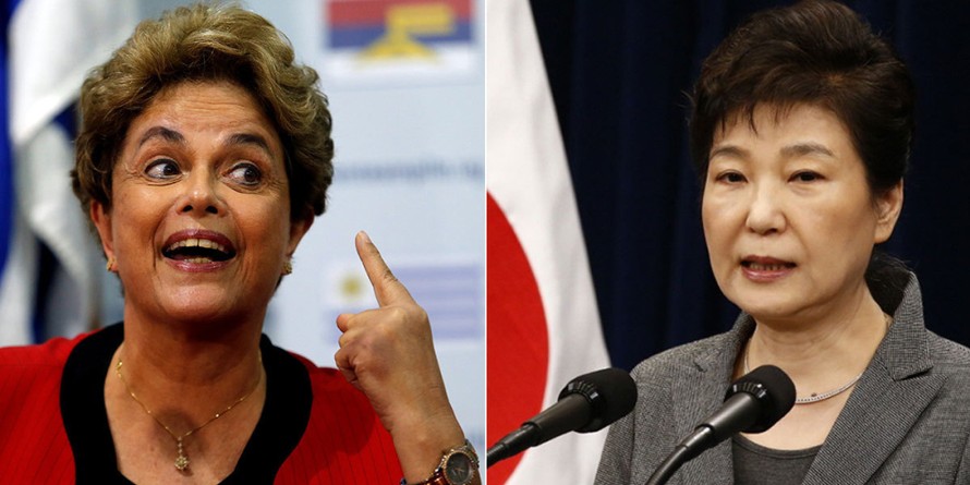 Hai nữ lãnh đạo của 2 nền kinh tế thuộc G20 đã bị phế truất trong quá trình luận tội. (Nguồn: HuffPost)