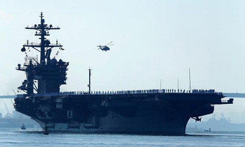 Tàu Carl Vinson của Mỹ sắp đến gần Triều Tiên. Ảnh: Reuters