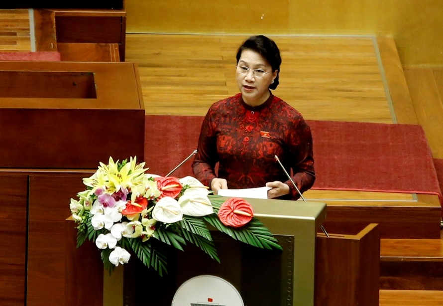 Chủ tịch Quốc hội Nguyễn Thị Kim Ngân phát biểu tại Kỳ họp thứ 3
