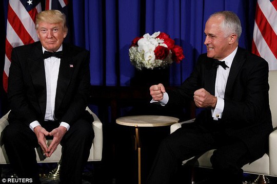 Ông Donald Trump (trái) và ông Malcolm Turnbull. Ảnh: Reuters