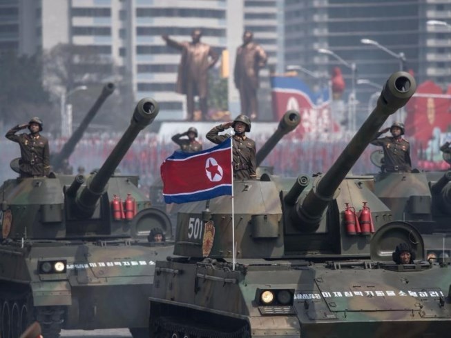 Xe tăng Triều Tiên trong một sự kiện diễu binh diễu hành tại Bình Nhưỡng. Ảnh: AFP
