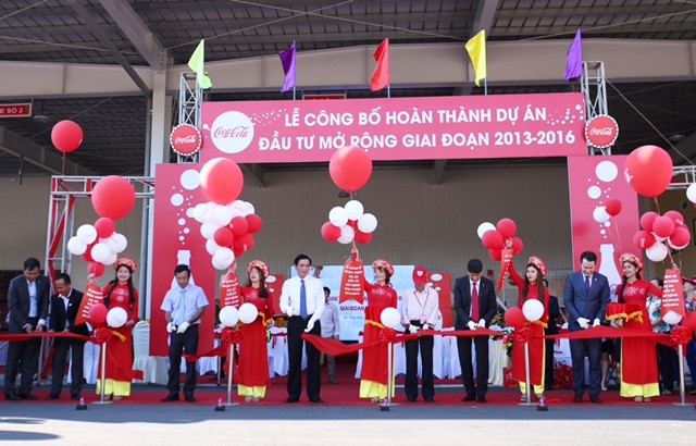 Coca Cola Việt Nam hoàn thành gói đầu tư mở rộng 300 triệu USD giai đoạn 2013-2016