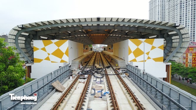 Hình ảnh đường sắt Cát Linh - Hà Đông trước ngày chạy thử