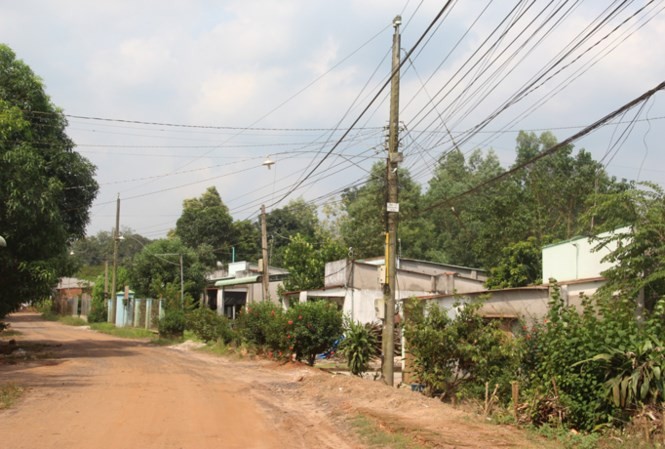 Khu dân cư tại xã Suối Trầu (Long Thành, Đồng Nai) nằm trong diện bị thu hồi đất để làm sân bay Long Thành. (Ảnh: Mạnh Thắng)