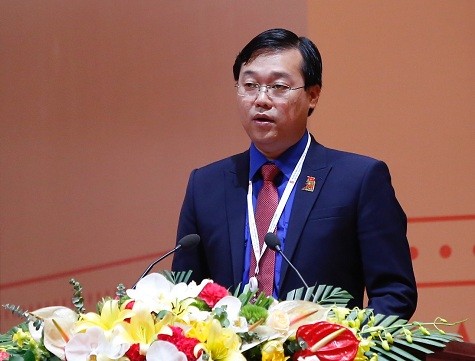 Đồng chí Lê Quốc Phong, Bí thư Thứ nhất Trung ương Đoàn khóa XI phát biểu. Ảnh: VGP