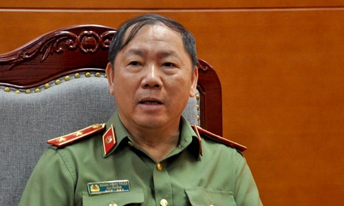 Trung tướng Hoàng Phước Thuận, Cục trưởng An ninh mạng. Ảnh: Viết Tuân.