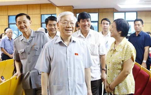 Tổng Bí thư Nguyễn Phú Trọng trong một lần tiếp xúc cử tri