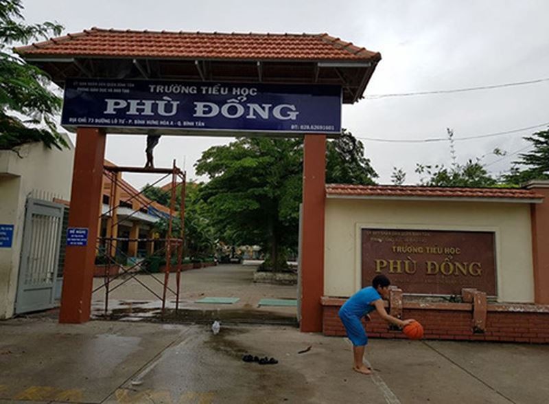 Trường tiểu học Phù Đổng, phường Bình Hưng Hòa A, quận Bình Tân (ảnh: P.L)