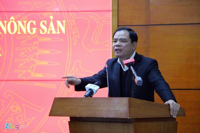 Bộ trưởng Nguyễn Xuân Cường phát biểu tại hội nghị. Ảnh: Văn Hưng.