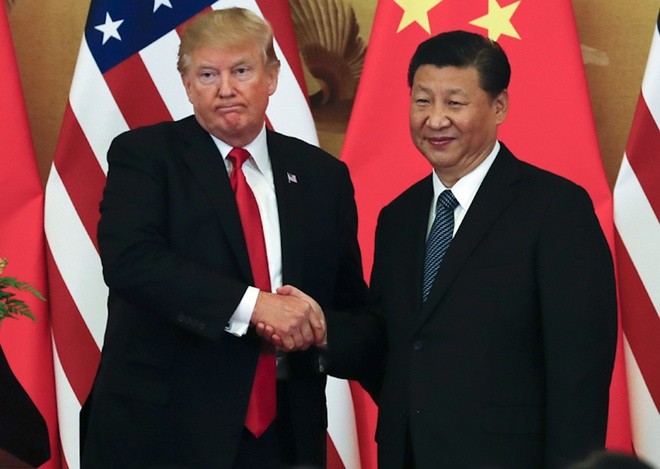 Tổng thống Mỹ Donald Trump và Chủ tịch Trung Quốc Tập Cận Bình. Ảnh: AP