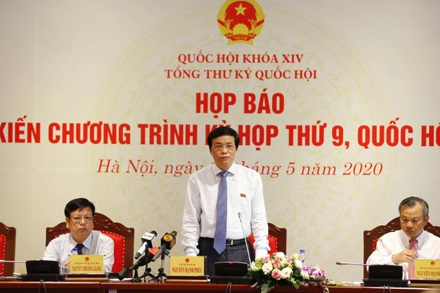 Tổng Thư ký Quốc hội Nguyễn Hạnh Phúc trả lời câu hỏi của phóng viên về vụ án Hồ Duy Hải.