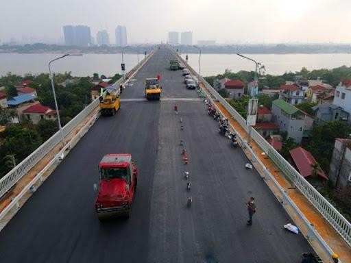 Cầu Thăng Long sẽ thông xe từ ngày 7/1