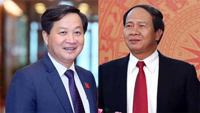 Hai ứng viên Phó thủ tướng: ông Lê Minh Khái (trái) và ông Lê Văn Thành
