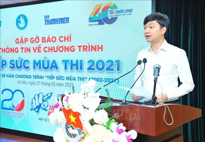 Đại diện Trung ương Hội Sinh viên Việt Nam phát biểu trong buổi họp báo