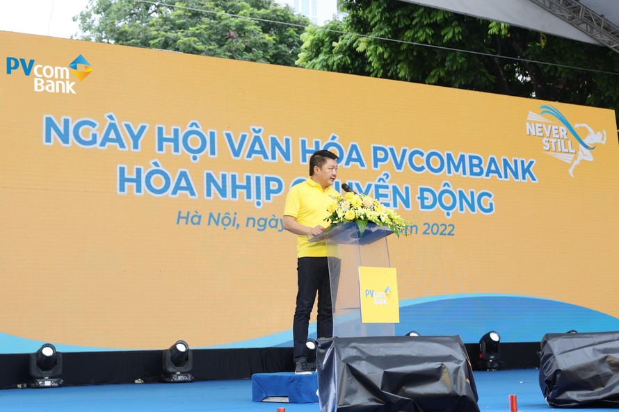 Chủ tịch HĐQT Nguyễn Đình Lâm phát biểu khai mạc Ngày hội văn hóa 2022