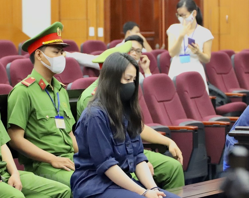 Bị cáo Nguyễn Võ Quỳnh Trang tại phiên tòa phúc thẩm