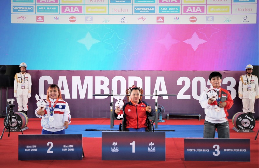 Việt Nam đứng thứ 3 trên bảng tổng sắp huy chương ASEAN Para Games 12 
