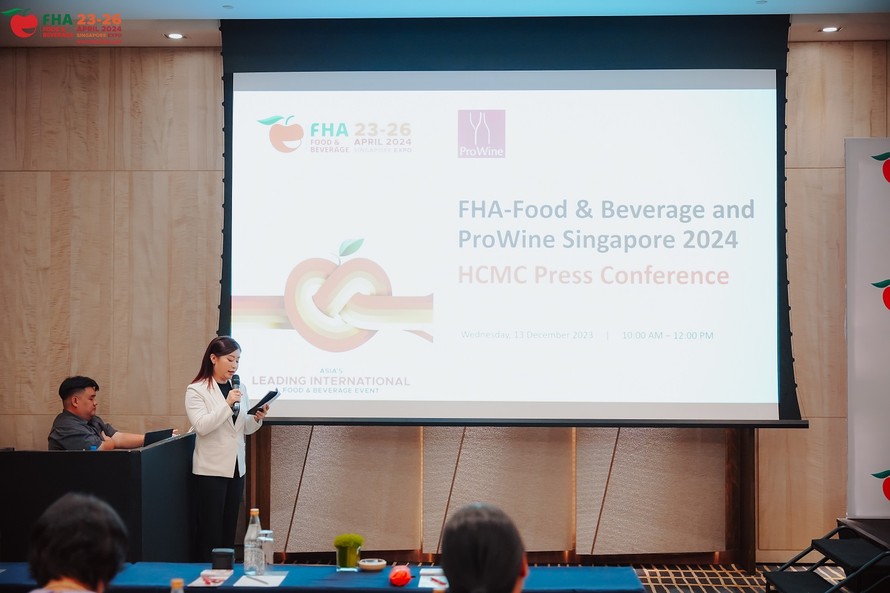 Buổi họp báo sáng ngày 13/12 giới thiệu về Triển lãm ngành công nghiệp Thực phẩm và Đồ uống FHA-Food & Beverage, kết hợp Triển lãm ProWine 2024 