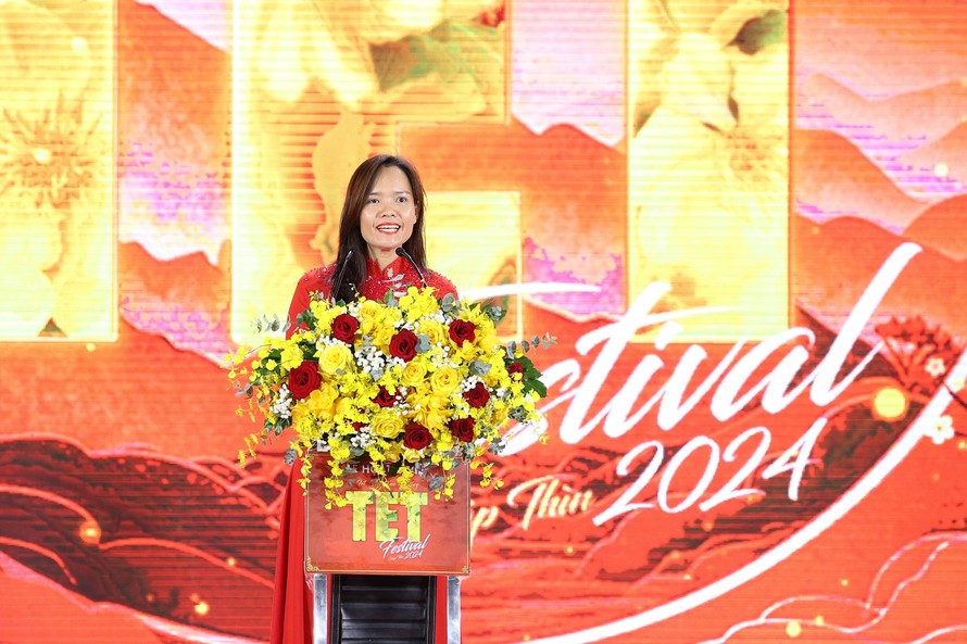 Đại diện Masan Consumer phát biểu tại buổi Khai mạc Lễ hội Tết Việt 2024