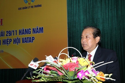 Phó Thủ tướng Thường trực Chính phủ Trương Hoà Bình phát biểu tại buổi lễ. Ảnh: VGP/Lê Sơn