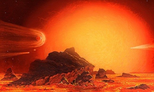 Sự sống trên Trái Đất sẽ bị Mặt Trời thiêu rụi sau 5 tỷ năm nữa. Ảnh: Science Photo Libarary. 