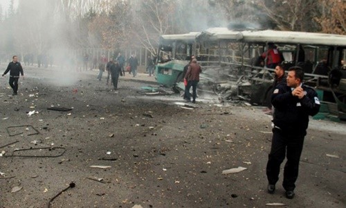 Hiện trường vụ đánh bom ở Thổ Nhĩ Kỳ hôm 17/12.